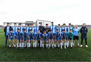 12 March 2025; The Rice College squad before the FAI Schools Dr Tony O'Neill Senior National Cup final match between Blackrock College and Rice College at Athlone Town Stadium in Athlone, Westmeath. Photo by Matt Browne/Sportsfile