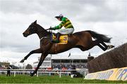 13 March 2025; Fact To File, with Mark Walsh up, jump the last on their way to winning the Ryanair Chase on day three of the Cheltenham Racing Festival at Prestbury Park in Cheltenham, England. Photo by David Fitzgerald/Sportsfile