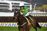 13 March 2025; Fact To File, with Mark Walsh up, on their way to winning the Ryanair Chase on day three of the Cheltenham Racing Festival at Prestbury Park in Cheltenham, England. Photo by David Fitzgerald/Sportsfile