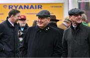 13 March 2025; Winning owner JP McManus, centre, after Fact To File won the Ryanair Chase on day three of the Cheltenham Racing Festival at Prestbury Park in Cheltenham, England. Photo by David Fitzgerald/Sportsfile