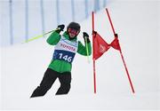 13 March 2025; Donal Brennan of Team Ireland, a member of Kilternan Karvers, Ballinteer, Dublin competes in the Intermediate Super G mens division one during day five of the Turin 2025 Special Olympics World Winter Games in Sestriere, Italy. Photo by Ray McManus/Sportsfile