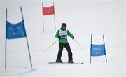 13 March 2025; Donal Brennan of Team Ireland, a member of Kilternan Karvers, Ballinteer, Dublin competes in the Intermediate Super G mens division one during day five of the Turin 2025 Special Olympics World Winter Games in Sestriere, Italy. Photo by Ray McManus/Sportsfile