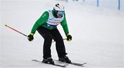 13 March 2025; Caolan McConville of Team Ireland, a member of Skiability Northern Ireland, Aghaghallon, Antrim, on his way to win a Gold Medal in the Advance Super G event during day five of the Turin 2025 Special Olympics World Winter Games in Sestriere, Italy. Photo by Ray McManus/Sportsfile