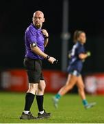 13 March 2025; Referee Eddie Cuthbert during the 2025 AIG Moynihan Cup final match between TUD CC1 and DCU Dóchas Éireann at Queen's Sport in Belfast. Photo by Shauna Clinton/Sportsfile