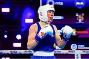 13 March 2025; Lisa O’Rourke of Ireland in action against Saida Lahmidi of Morocco in their Elite Women 66-70kg light middle quarter-final bout during the 2025 IBA Women's World Boxing Championships quarter-finals at the Cair Sports Center in Niš, Serbia. Photo by Nikola Krstic/Sportsfile