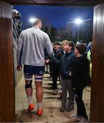 11 March 2025; RG Snyman arrives for a Leinster Rugby open training session at St Mary's RFC on Templeville Road in Dublin. Photo by Brendan Moran/Sportsfile