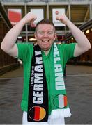 11 October 2013; Republic of Ireland supporter Damien Ryan, from Athenry, Co. Galway, at the game. 2014 FIFA World Cup Qualifier,  Group C, Germany v Republic of Ireland, Rhine Energie Stadion, Cologne, Germany. Picture credit: David Maher / SPORTSFILE