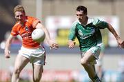 7 August 2004; Francie Bellew, Armagh, in action against Raymond Johnston, Fermanagh. Bank of Ireland All-Ireland Senior Football Championship Quarter Final, Armagh v Fermanagh, Croke Park, Dublin. Picture credit; Brendan Moran / SPORTSFILE