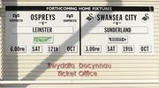 12 October 2013; A detailed view of a sign outside the Liberty Stadium ticket office showing upcoming fixtures featuring Ospreys v Leinster in the Heineken Cup and Swansea v Sunderland in the Barclays Premiership. Heineken Cup 2013/14, Pool 1, Round 1, Ospreys v Leinster, Liberty Stadium, Swansea, Wales. Picture credit: Stephen McCarthy / SPORTSFILE