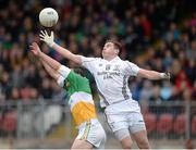 13 October 2013; Connor McAliskey, Clonoe O`Rahilly's CLG, in action against Conor Mullan, Carrickmore St Colmcille's. Tyrone County Senior Club Football Championship Final, Carrickmore St Colmcille's v Clonoe O`Rahilly's CLG, Healy Park, Omagh, Co. Tyrone. Picture credit: Oliver McVeigh / SPORTSFILE