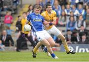 13 October 2013; Colum Greenan, Clontibret O'Neills GAA, in action against Darren Hughes, Scotstown. Monaghan County Senior Club Football Championship Final, Clontibret O'Neills GAA v Scotstown, St Tiernach's Park, Clones, Co. Monaghan. Picture credit: Philip Fitzpatrick / SPORTSFILE