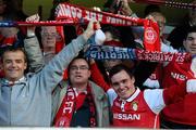 13 October 2013; St. Patrick’s Athletic supporters. Airtricity League Premier Division, St. Patrick’s Athletic v Sligo Rovers, Richmond Park, Dublin. Picture credit: David Maher / SPORTSFILE