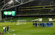 14 October 2013; A general view during Kazakhstan squad training ahead of their 2014 FIFA World Cup Qualifier, Group C, game against the Republic of Ireland on Tuesday. Kazakhstan Squad Training, Aviva Stadium, Lansdowne Road, Dublin. Picture credit: David Maher / SPORTSFILE