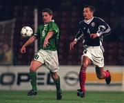 18 November 1998; Mark Kinsella of Republic of Ireland in action against Slavi?a Jokanovi? of Yugoslavia during the UEFA Euro 2000 Group 8 Qualifier between Yugoslavia and Republic of Ireland at the Red Star Stadium, in Belgrade, Yugoslavia. Photo by Brendan Moran/Sportsfile