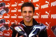 5 October 2004; Manchester United and Republic of Ireland footballer Liam Miller at the announcement of a sponsorship deal he has signed with Puma. Burlington Hotel, Dublin. Picture credit; Damien Eagers / SPORTSFILE