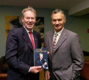 5 October 2004; Micheal O Muircheartaigh at the launch of his autobiography 'From Dun Sion to Croke Park: The Autobiography' in Croke Park, Dublin. Picture credit; Ray McManus / SPORTSFILE