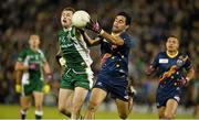 19 October 2013; Jack McCaffrey, Ireland, in action against Lindsay Thomas, Australia. International Rules, First Test, Ireland v Australia, Kingspan Breffni Park, Cavan. Picture credit: Barry Cregg / SPORTSFILE