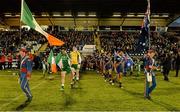 19 October 2013; The Ireland and Australia teams enter the field for the game. International Rules, First Test, Ireland v Australia, Kingspan Breffni Park, Cavan. Picture credit: Oliver McVeigh / SPORTSFILE