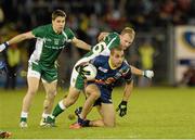 19 October 2013; Nathan Lovett-Murray, Australia, in action against Michael Shields,  Ireland. International Rules, First Test, Ireland v Australia, Kingspan Breffni Park, Cavan.  Picture credit: Oliver McVeigh / SPORTSFILE