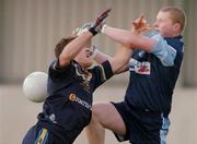 13 October 2004; Jude Bolton, Australia , in action against Paul Copeland, Dublin Selection. International Rules Warm-Up game, Dublin Selection v Australia, Parnell Park, Dublin. Picture credit; Pat Murphy / SPORTSFILE