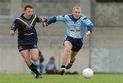 13 October 2004; Brady Rawlings, Australia, in action against Wayne McCarthy, Dublin Selection. International Rules Warm-Up game, Dublin Selection v Australia, Parnell Park, Dublin. Picture credit; Pat Murphy / SPORTSFILE