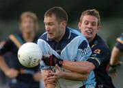 13 October 2004; Shane Cook, Dublin Selection, in action against Nathan Browne, Australia. International Rules Warm-Up game, Dublin Selection v Australia, Parnell Park, Dublin. Picture credit; Pat Murphy / SPORTSFILE