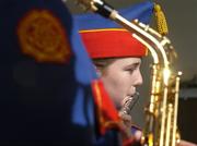 15 October 2004; Maeve McDyer, flute, during practice in advance of Sunday's Coca Cola International Rules Series 2004. This will be the first time that girls will play with the Artane boys Band in Croke Park. Artane, Dublin. Picture credit; Brendan Moran / SPORTSFILE