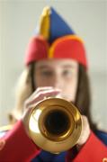 15 October 2004; Roisin Hackett, on trumpet, during practice in advance of Sunday's Coca Cola International Rules Series 2004. This will be the first time that girls will play with the Artane boys Band in Croke Park. Artane, Dublin. Picture credit; Brendan Moran / SPORTSFILE