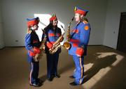 15 October 2004; Trumpet players, from left, Rebecca Cradden, Kerrie Murphy and Rachel Somerville, during practice in advance of Sunday's Coca Cola International Rules Series 2004. This will be the first time that girls will play with the Artane boys Band in Croke Park. Artane, Dublin. Picture credit; Brendan Moran / SPORTSFILE