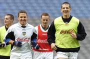 15 October 2004; Declan Browne, left and Mickey McVeigh, right, in action during Ireland International Rules team training. Croke Park, Dublin. Picture credit; Brian Lawless / SPORTSFILE