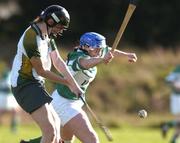 15 October 2004; Joanne Clifford, Ireland, in action against Criona Harrington, Britain. 2004 Coca Cola International Camogie Competition, Ireland v Briatin, St. Brigids GAA Club, Dublin. Picture credit; Matt Browne / SPORTSFILE