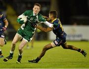 19 October 2013; Conor McManus, Ireland, in action against Lewis Jetta, Australia. International Rules, First Test, Ireland v Australia, Kingspan Breffni Park, Cavan. Picture credit: Barry Cregg / SPORTSFILE