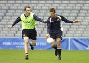 15 October 2004; Luke Ball, right, in action against team-mate Max Hughdon during Australian International Rules team training. Croke Park, Dublin. Picture credit; Brian Lawless / SPORTSFILE