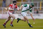 17 October 2004; Eamon Brennan, Tullaroan, in action against Stephen Byrne, Young Irelands. Kilkenny Senior Hurling Semi-Final, Tullaroan v Young Irelands, Nowlan Park, Kilkenny. Picture credit; David Maher / SPORTSFILE