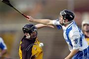 23 October 2004; Niall Healy, Connacht, in action against Michael Kettle, Ulster. Martin Donnelly and Co. Interprovincial Hurling Championship Semi-Final, Ulster v Connacht, Casement Park, Belfast. Picture credit; Damien Eagers / SPORTSFILE