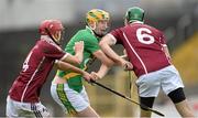 27 October 2013; John Power, Carrickshock, in action against Sean O'Shea, left, and Shane Prendergast, Clara. Kilkenny County Senior Club Hurling Championship Final, Clara v Carrickshock. Nowlan Park, Kilkenny. Picture credit: Stephen McCarthy / SPORTSFILE