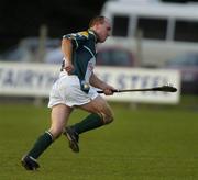 16 October 2004; James Clarke, Ireland, in action against Scotland. Senior Mens Hurling Shinty International, Ireland v Scotland, Rathoath GAA Club, Phairc Sean Eiffe, Co. Meath. Picture credit; Damien Eagers / SPORTSFILE