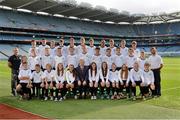 1 November 2013; Ard Stiúrthoir Paraic Duffy with the team at the Dublin LetsGo Sports Camp, Croke Park, Dublin. Photo credit: Matt Browne / SPORTSFILE