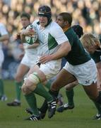 13 November 2004; Paul O'Connell, Ireland, in action against Eddie Andrews, South Africa. Rugby International, Ireland v South Africa, Lansdowne Road, Dublin. Picture credit; Brendan Moran / SPORTSFILE