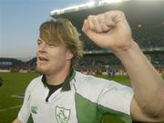 13 November 2004; Ireland's Brian O'Driscoll celebrate after the final whistle. Rugby International, Ireland v South Africa, Lansdowne Road, Dublin. Picture credit; Matt Browne / SPORTSFILE