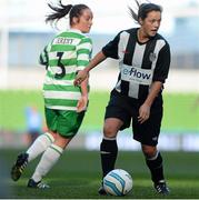 3 November 2013; Noelle Murray, Raheny United, in action against Nicole Fowley, Castlebar Celtic. 2013 FAI Umbro Women’s Senior Cup Final, Raheny United v Castlebar Celtic, Aviva Stadium, Lansdowne Road, Dublin. Picture credit: David Maher / SPORTSFILE