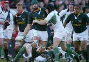 13 November 2004; Victor Matfield, South Africa, in action against Johnny O'Connor, Ireland. Rugby International, Ireland v South Africa, Lansdowne Road, Dublin. Picture credit; Brendan Moran / SPORTSFILE