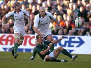 13 November 2004; Jaco van der Westhuyzen, South Africa, in action against John Hayes, Ireland. Rugby International, Ireland v South Africa, Lansdowne Road, Dublin. Picture credit; Brendan Moran / SPORTSFILE