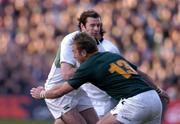 13 November 2004; Geordan Murphy, Ireland, in action against Marius Joubert, South Africa. Rugby International, Ireland v South Africa, Lansdowne Road, Dublin. Picture credit; Brendan Moran / SPORTSFILE
