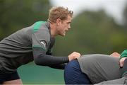 5 November 2013; Ireland's Jamie Heaslip in action during squad training ahead of their Guinness Series International match against Samoa on Saturday. Ireland Rugby Squad Training, Carton House, Maynooth, Co. Kildare. Picture credit: Brendan Moran / SPORTSFILE