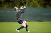 5 November 2013; Ireland's Jamie Heaslip in action during squad training ahead of their Guinness Series International match against Samoa on Saturday. Ireland Rugby Squad Training, Carton House, Maynooth, Co. Kildare. Picture credit: Brendan Moran / SPORTSFILE