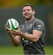 5 November 2013; Ireland's Fergus McFadden in action during squad training ahead of their Guinness Series International match against Samoa on Saturday. Ireland Rugby Squad Training, Carton House, Maynooth, Co. Kildare. Picture credit: David Maher / SPORTSFILE