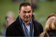 9 November 2013; Connacht head coach Pat Lam ahead of the game. Guinness Series International, Ireland v Samoa, Aviva Stadium, Lansdowne Road, Dublin. Picture credit: Stephen McCarthy / SPORTSFILE