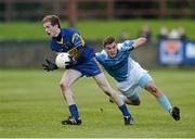 10 November 2013; Padraigh Geraghty, Summerhill, in action against Andrew Tinley, Newtown Blues. AIB Leinster Senior Club Football Championship, Quarter-Final, Newtown Blues, Louth v Summerhill, Meath. County Grounds, Drogheda, Co. Louth. Photo by Sportsfile
