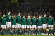 9 November 2013; The Ireland team before the start of the game. Guinness Series International, Ireland v Samoa, Aviva Stadium, Lansdowne Road, Dublin. Photo by Sportsfile